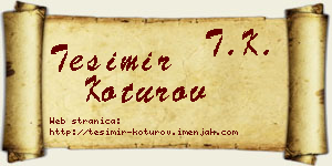 Tešimir Koturov vizit kartica